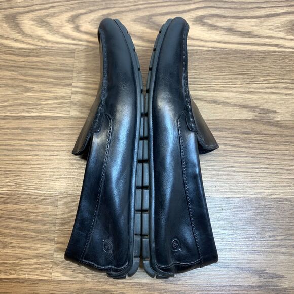 Born Men’s Allan Black Leather Driving Slip-On Loafers Size 10M - Picture 2 of 11